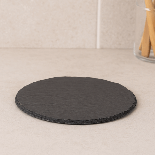 Platou servire Atmosphera ardezie, diametru 22 cm, negru - imagine 2