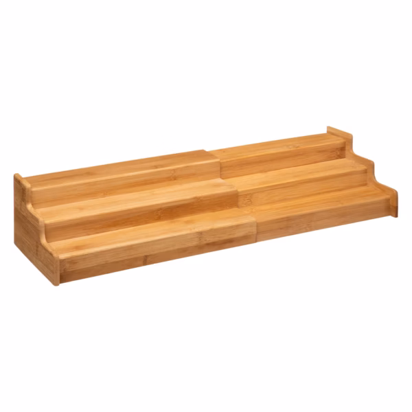 Etajera extensibila suport condimente 5Five, bambus, 32x20x11 cm, maro natural - imagine 2