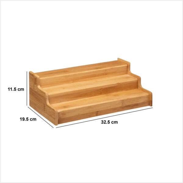 Etajera extensibila suport condimente 5Five, bambus, 32x20x11 cm, maro natural - imagine 3