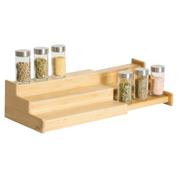 Etajera extensibila suport condimente 5Five, bambus, 32x20x11 cm, maro natural - imagine 4