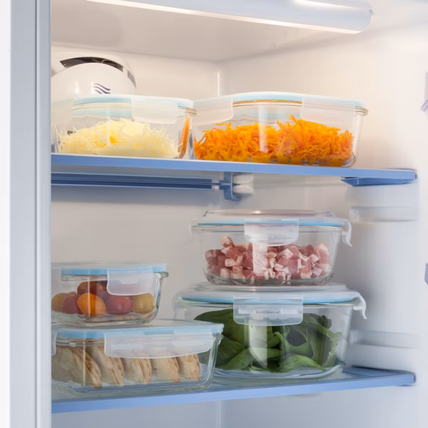 Caserola dreptunghiulara compartimentata 5Five Clipeat, sticla borosilicata, 0.7 L, transparenta - imagine 2