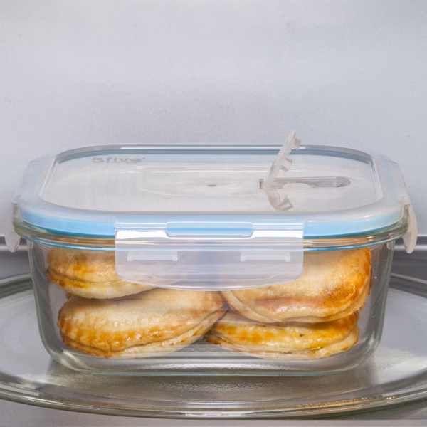 Caserola dreptunghiulara compartimentata 5Five Clipeat, sticla borosilicata, 0.7 L, transparenta - imagine 6
