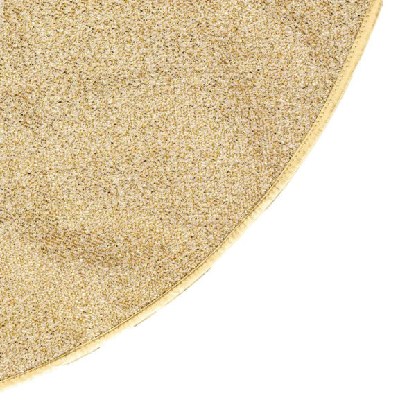 Covoras de pus sub bradul de Craciun, diametru 90 cm, auriu - imagine 3