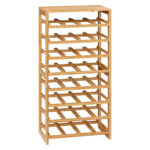 Suport sticle 5Five Linha bambus pentru 32 sticle, 45x24x89 cm, maro natural