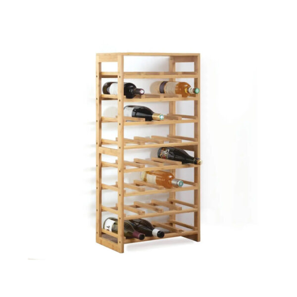 Suport sticle 5Five Linha bambus pentru 32 sticle, 45x24x89 cm, maro natural - imagine 5