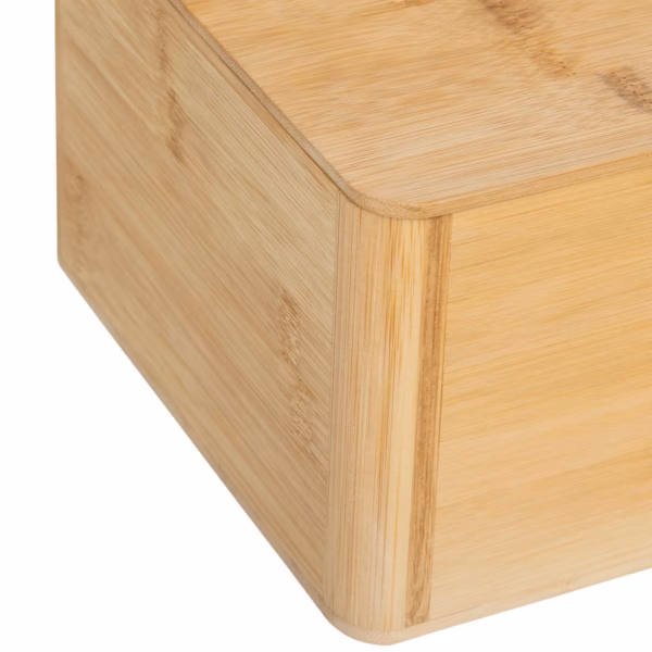 Cutie paine bambus 5Five cu design natural si capac rabatabil, 33x13x20 cm, maro natur - imagine 5
