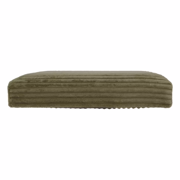 Taburet pliabil Atmosphera Arum din material tip catifea raiat, 38x38x38 cm, verde kaki - imagine 5