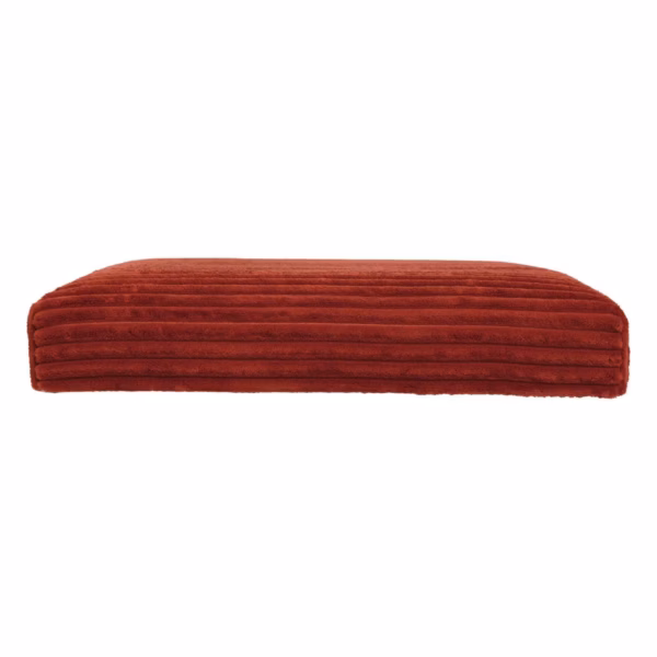 Taburet pliabil Atmosphera Arum din material tip catifea raiat, 38x38x38 cm, ambra - imagine 4