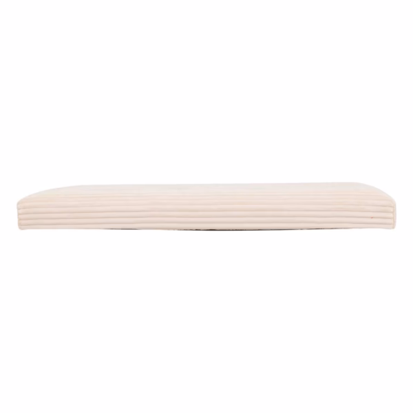 Taburet dublu pliabil Atmosphera Arum din material tip catifea raiat, 76x38x38 cm, ivoire - imagine 4