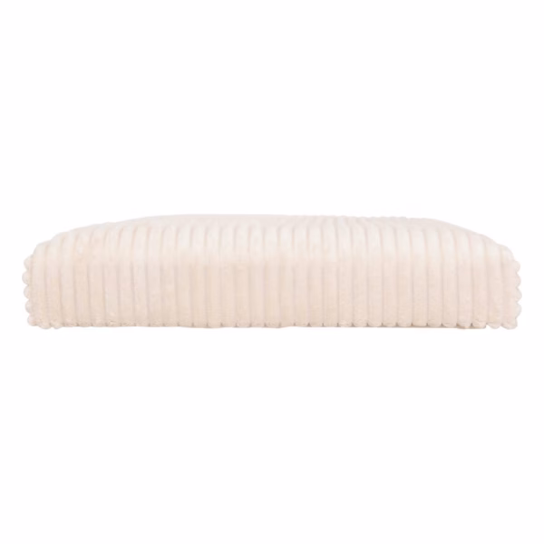 Taburet dublu pliabil Atmosphera Arum din material tip catifea raiat, 76x38x38 cm, ivoire - imagine 5