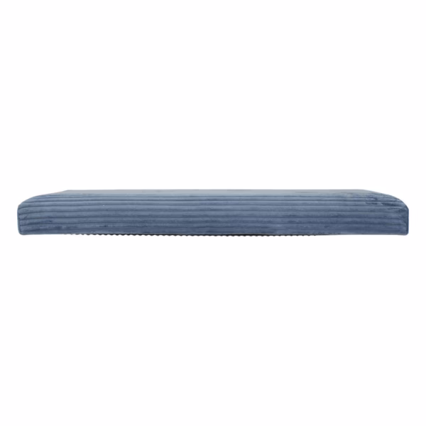 Taburet dublu pliabil Atmosphera Arum din material tip catifea raiat, 76x38x38 cm, albastru inchis - imagine 5