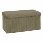 Taburet dublu pliabil Atmosphera Arum din material tip catifea raiat, 76x38x38 cm, verde kaki