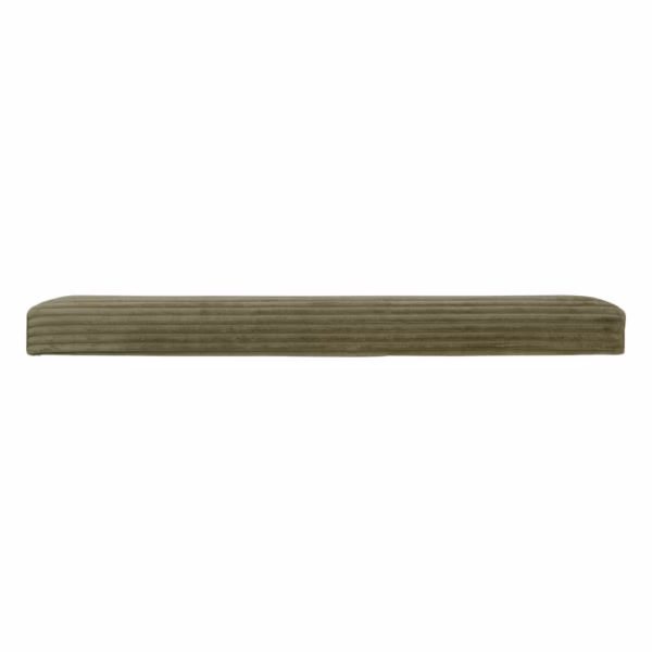 Taburet dublu pliabil Atmosphera Arum din material tip catifea raiat, 76x38x38 cm, verde kaki - imagine 4