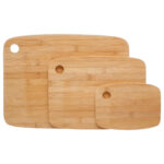 Set 3 tocatoare 5Five Bambou din bambus, 37x28 cm, 29x21 cm si 19x14 cm, maro natur