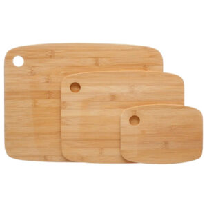 Set 3 tocatoare 5Five Bambou din bambus, 37x28 cm, 29x21 cm si 19x14 cm, maro natur