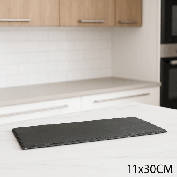Platou servire Atmosphera ardezie, 11x30 cm, negru - imagine 3