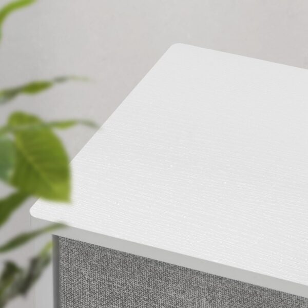 SONGMICS Comoda cu 8 sertare din material textil, cadru metalic si blat MDF, 80x30x81 cm, gri si alb - imagine 3