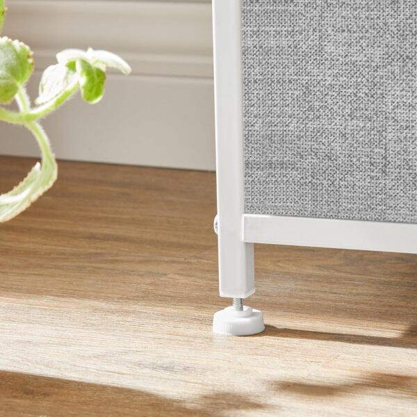 SONGMICS Comoda cu 8 sertare din material textil, cadru metalic si blat MDF, 80x30x81 cm, gri si alb - imagine 5
