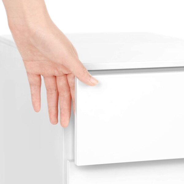 SONGMICS Dulap mobil tip rollbox pentru birouri, 3 sertare pentru documente A4, otel, 30x45x60 cm, alb - imagine 3