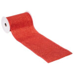 Ghirlanda decorativa panglica 12x500 cm, din PVC, rosie