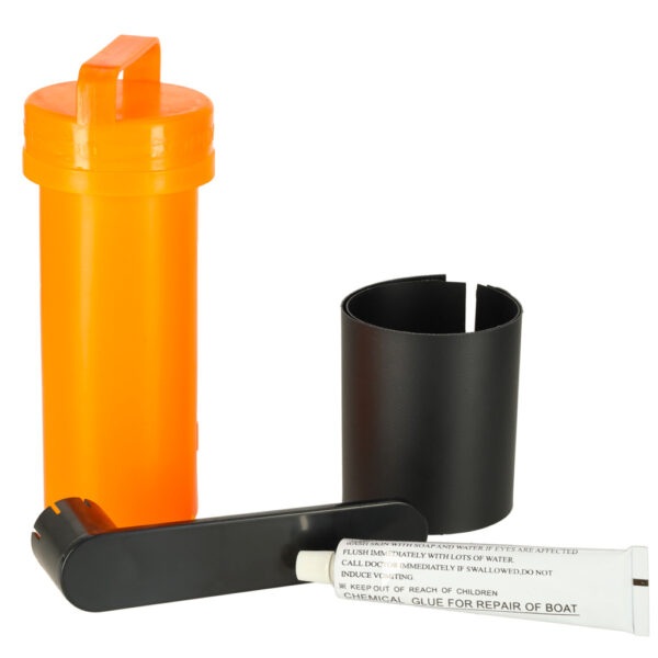 Set reparatie SUP cu 2 petice, lipici rezistent si cheie pentru supapa, in cutie practica - imagine 3