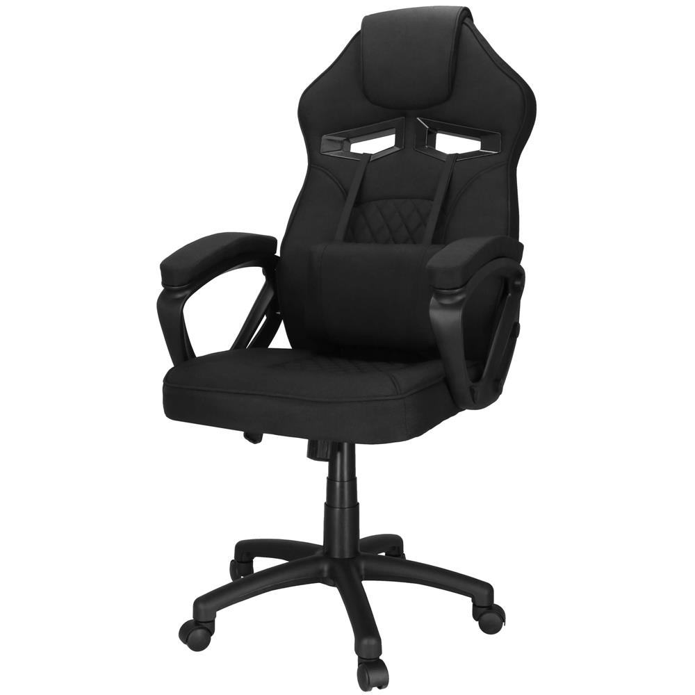 Scaun de birou ergonomic cu reglaj pe inaltime, functie de balans si perna lombara, 59x52x125 cm, negru - imagine 13