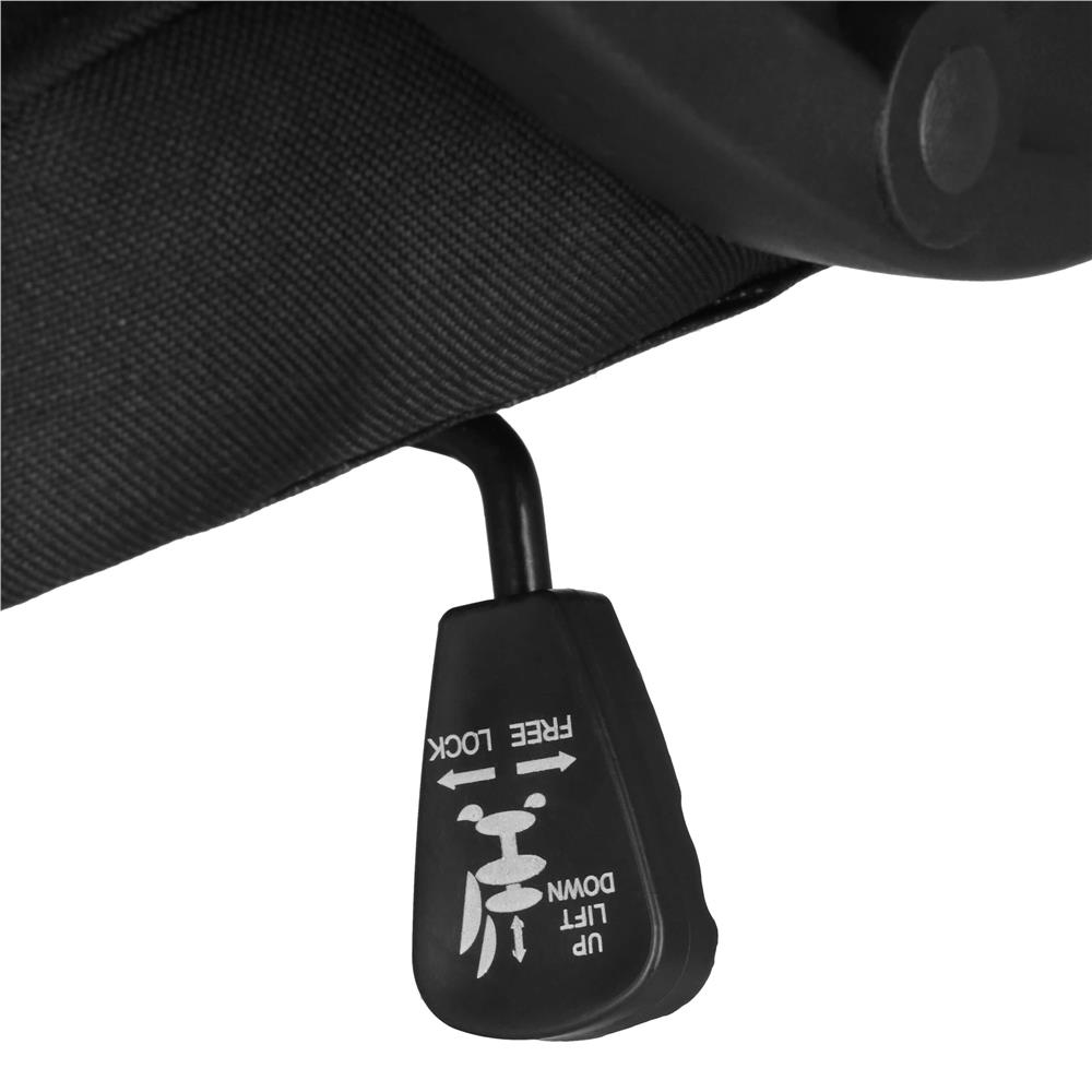 Scaun de birou ergonomic cu reglaj pe inaltime, functie de balans si perna lombara, 59x52x125 cm, negru - imagine 16