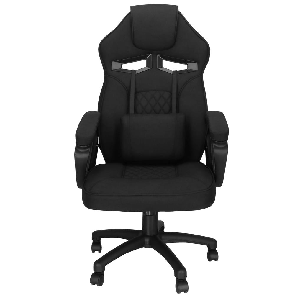 Scaun de birou ergonomic cu reglaj pe inaltime, functie de balans si perna lombara, 59x52x125 cm, negru - imagine 18