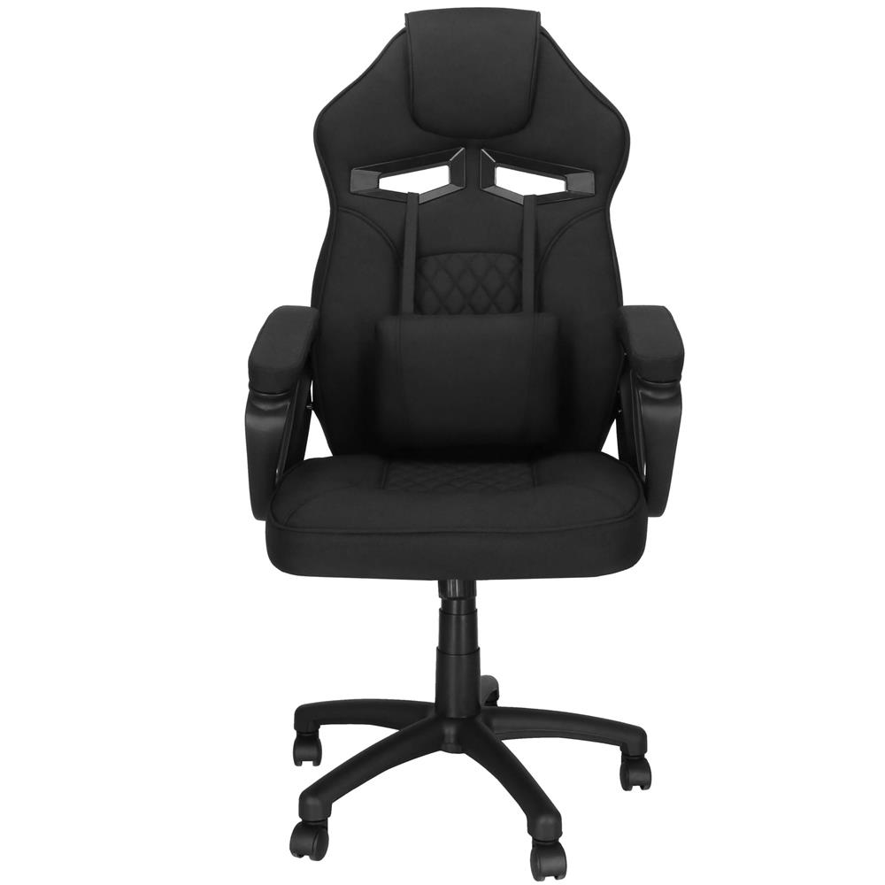 Scaun de birou ergonomic cu reglaj pe inaltime, functie de balans si perna lombara, 59x52x125 cm, negru - imagine 19