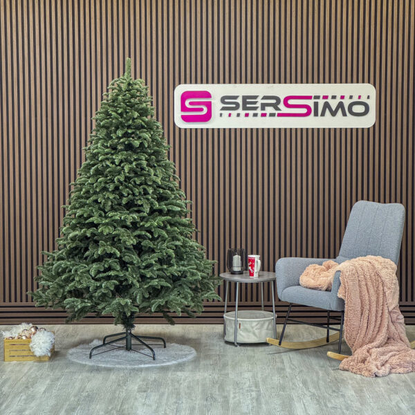 Brad artificial Sersimo, Alaska, verde, mix 2D+3D, 210 cm - imagine 7