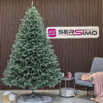 Brad artificial Christmas Deluxe by Sersimo, Alaska Select verde argintiu, integral 3D, 250 cm