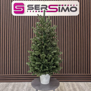 Brad artificial Christmas Deluxe by Sersimo, Viena Elite verde in ghiveci, 3D, 110 cm