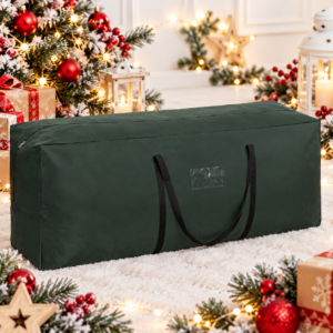 Husa depozitare brad artificial 125x50x40 cm, poliester, verde