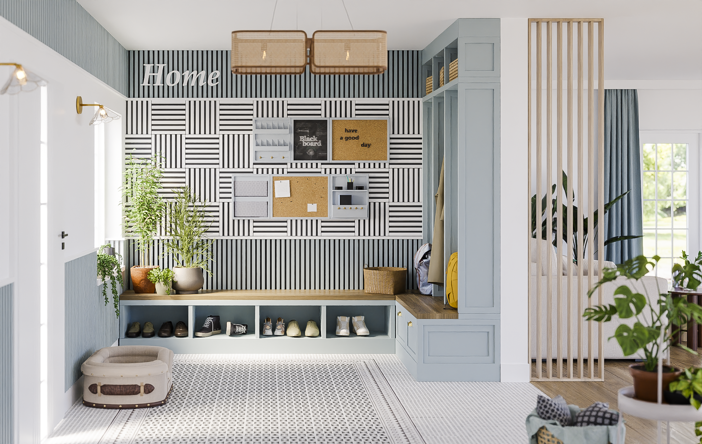 Riflaj perete despartitor MDF, LDA PREMIUM, Stejar Saragossa, 275x58 cm - imagine 5