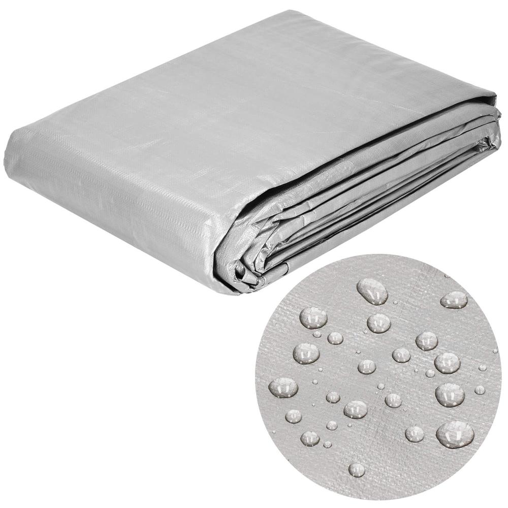 Prelata din polietilena impermeabila laminata, 260g/m2, 3x5 m, gri - imagine 2