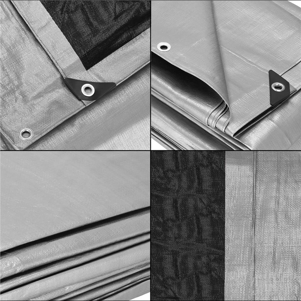 Prelata din polietilena impermeabila laminata, 260g/m2, 3x5 m, gri - imagine 13