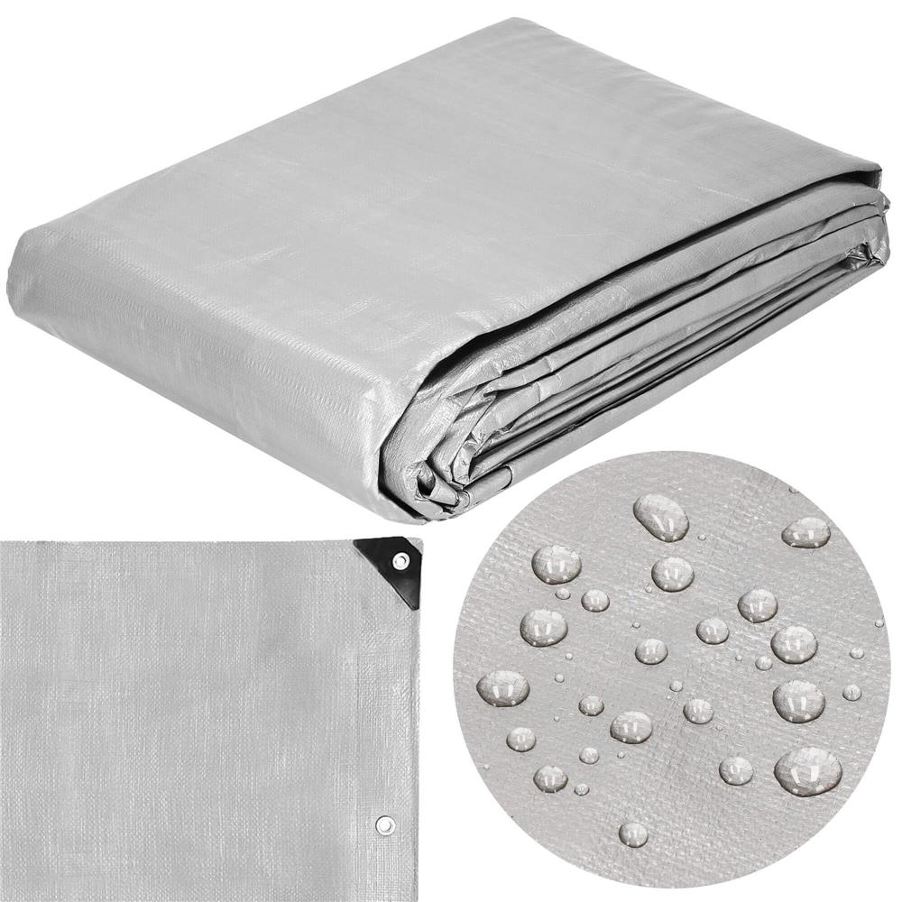 Prelata din polietilena impermeabila laminata, 260g/m2, 3x5 m, gri - imagine 3