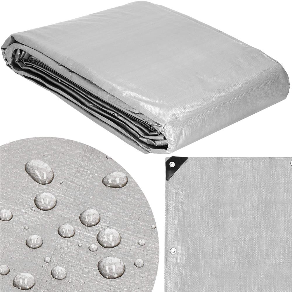 Prelata din polietilena impermeabila laminata, 260g/m2, 3x5 m, gri - imagine 4