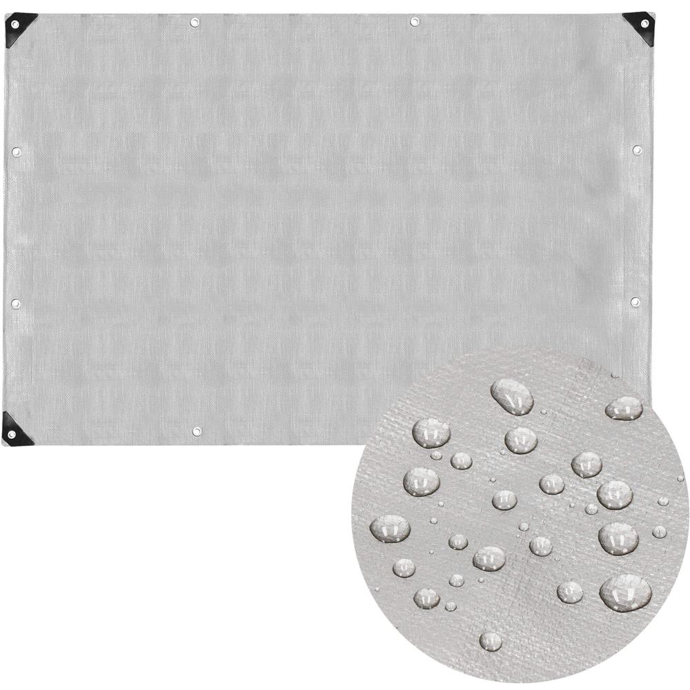 Prelata din polietilena impermeabila laminata, 260g/m2, 3x5 m, gri - imagine 5