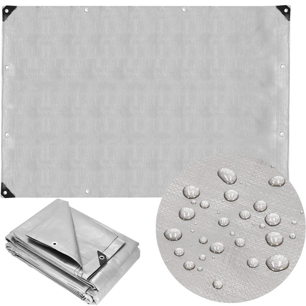 Prelata din polietilena impermeabila laminata, 260g/m2, 3x5 m, gri - imagine 6