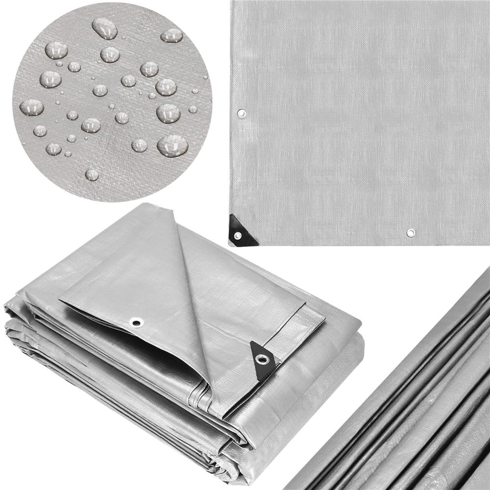 Prelata din polietilena impermeabila laminata, 260g/m2, 3x5 m, gri - imagine 7