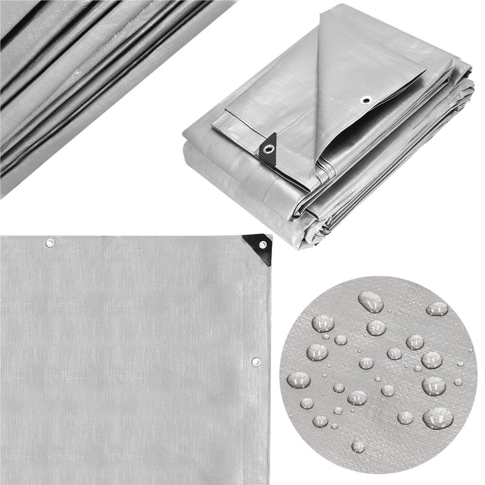 Prelata din polietilena impermeabila laminata, 260g/m2, 3x5 m, gri - imagine 8