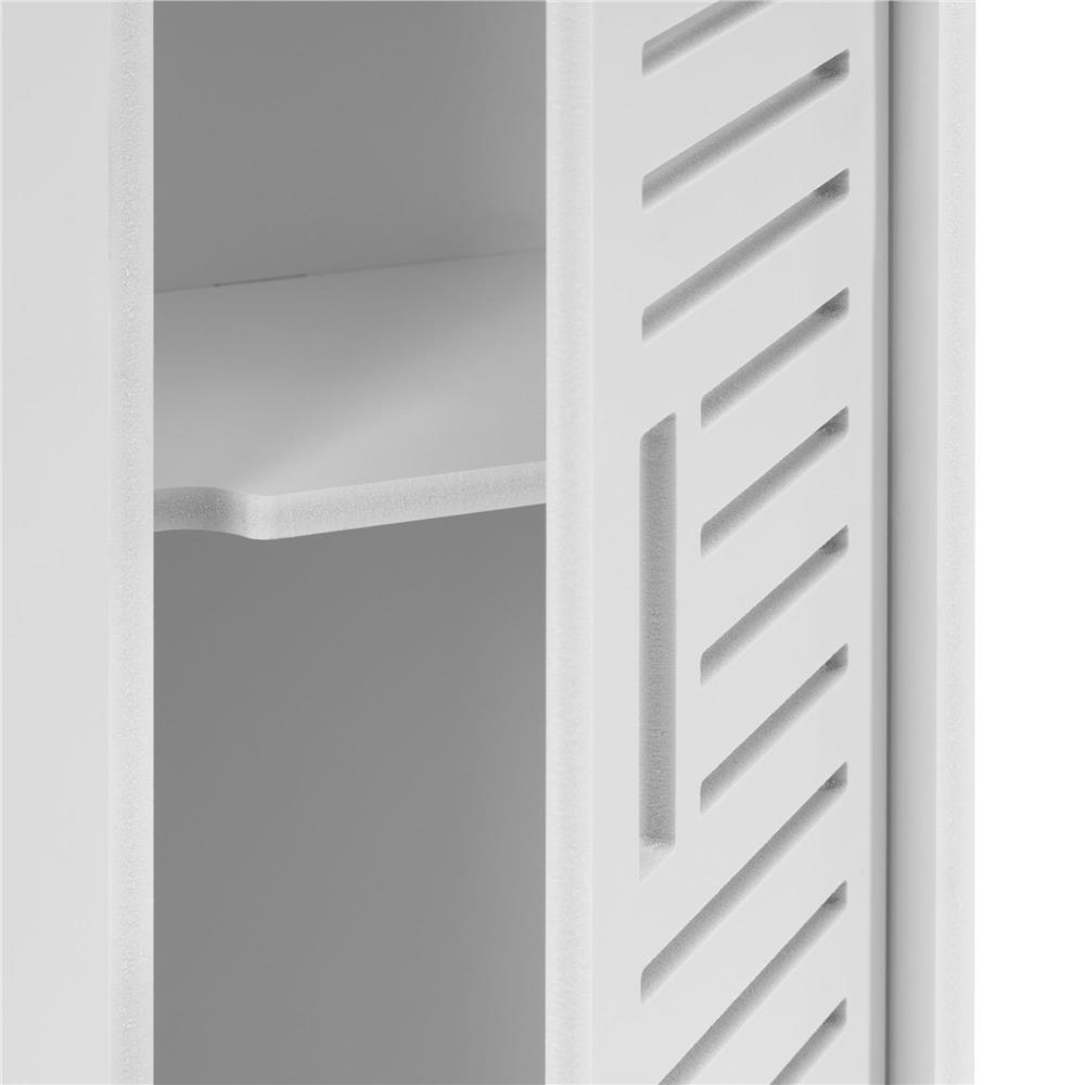 Etajera ingusta pentru baie, 3 rafturi si sertar suport hartie igienica, 80x17x16 cm, alb - imagine 21