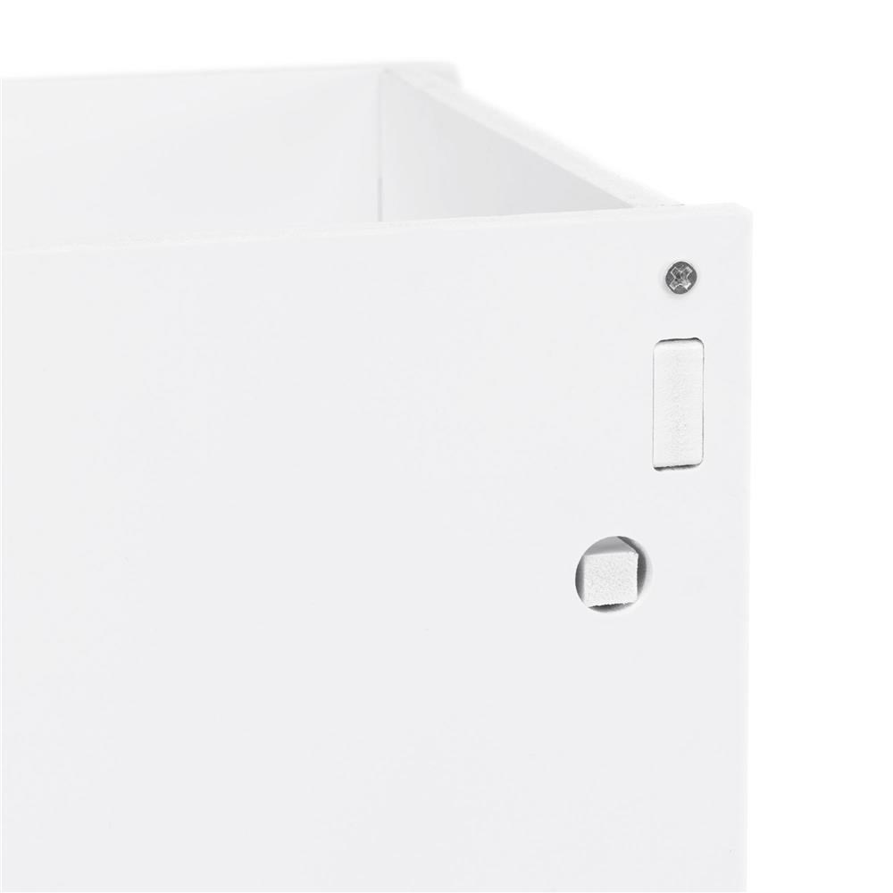 Etajera ingusta pentru baie, 3 rafturi si sertar suport hartie igienica, 80x17x16 cm, alb - imagine 22