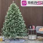 Brad artificial Sersimo, Hollandia, verde cu varfuri argintii, integral 3D, 180 cm