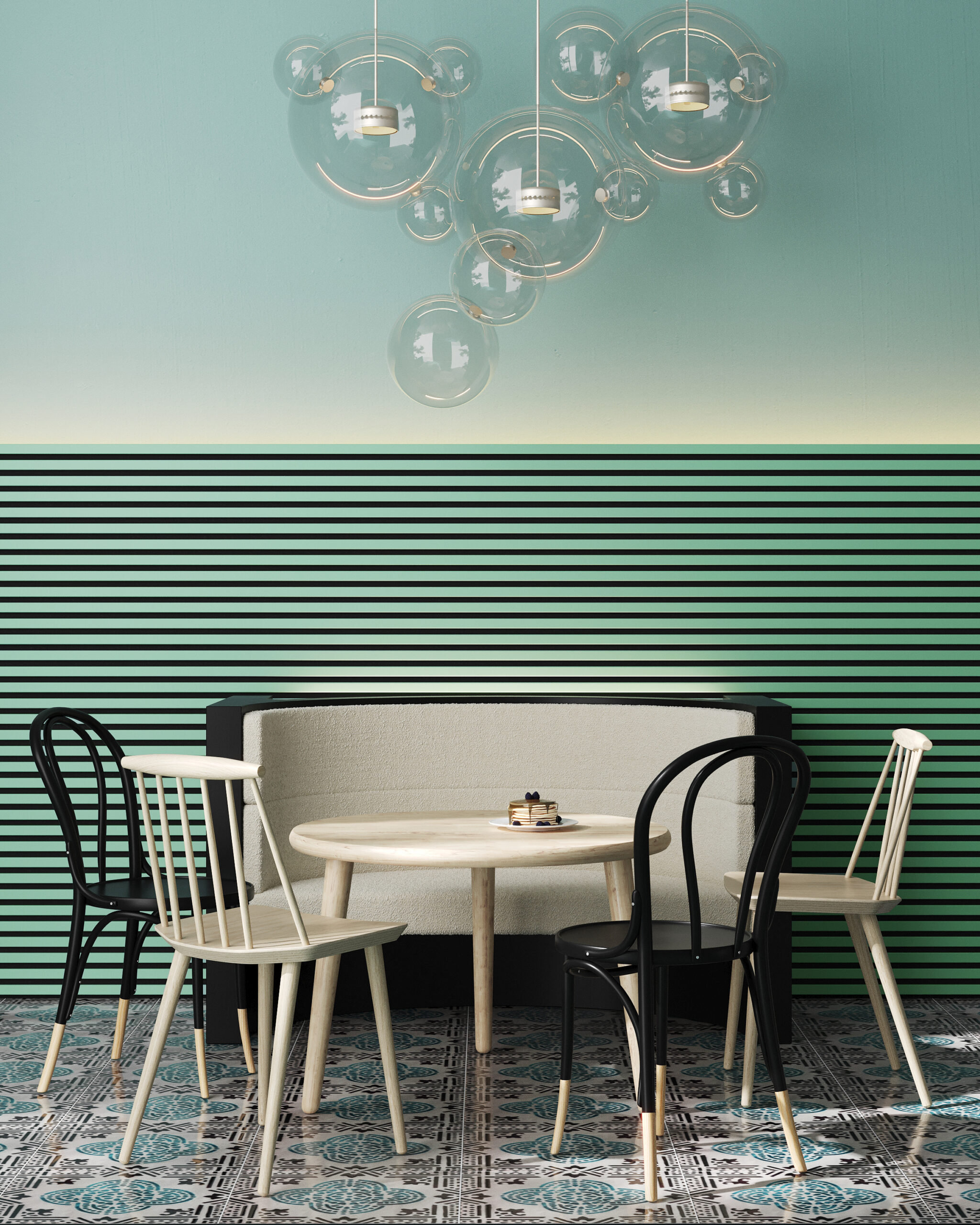 Riflaj MDF decorativ LDA PREMIUM de tip Panou Acustic, Verde Salvie, 260x40 cm - imagine 3