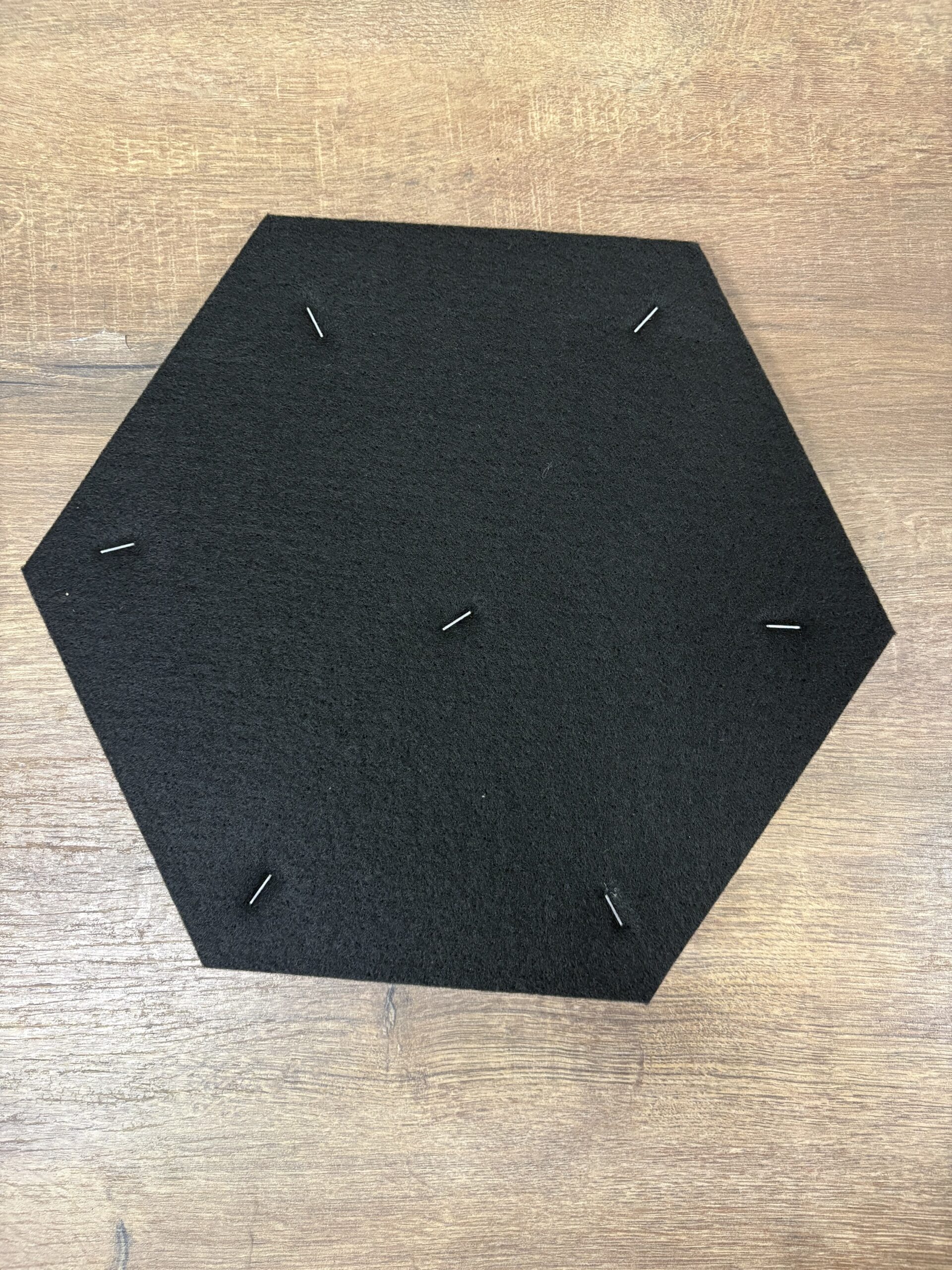 Set 6 panouri decorative hexagonale MDF si fetru, LDA PREMIUM, 30x26 cm, Stejar Saragossa - imagine 6