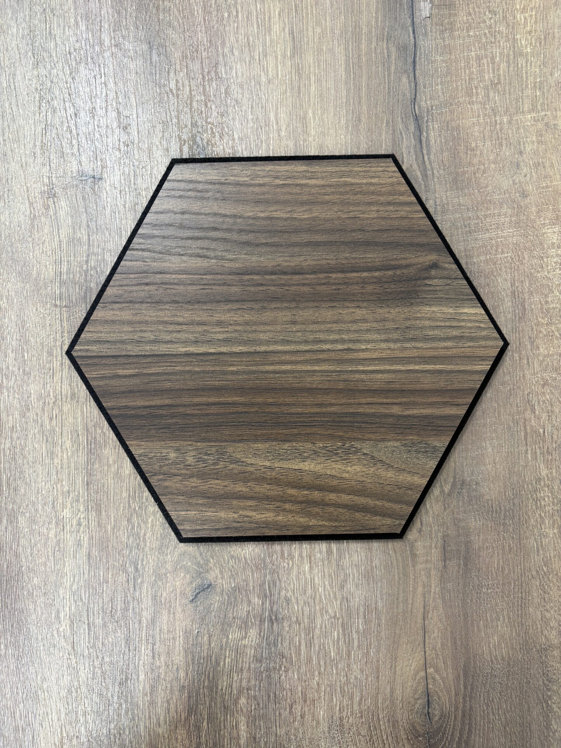 Set 6 panouri decorative hexagonale MDF si fetru, LDA PREMIUM, 30x26 cm, Nuc Modena - imagine 6