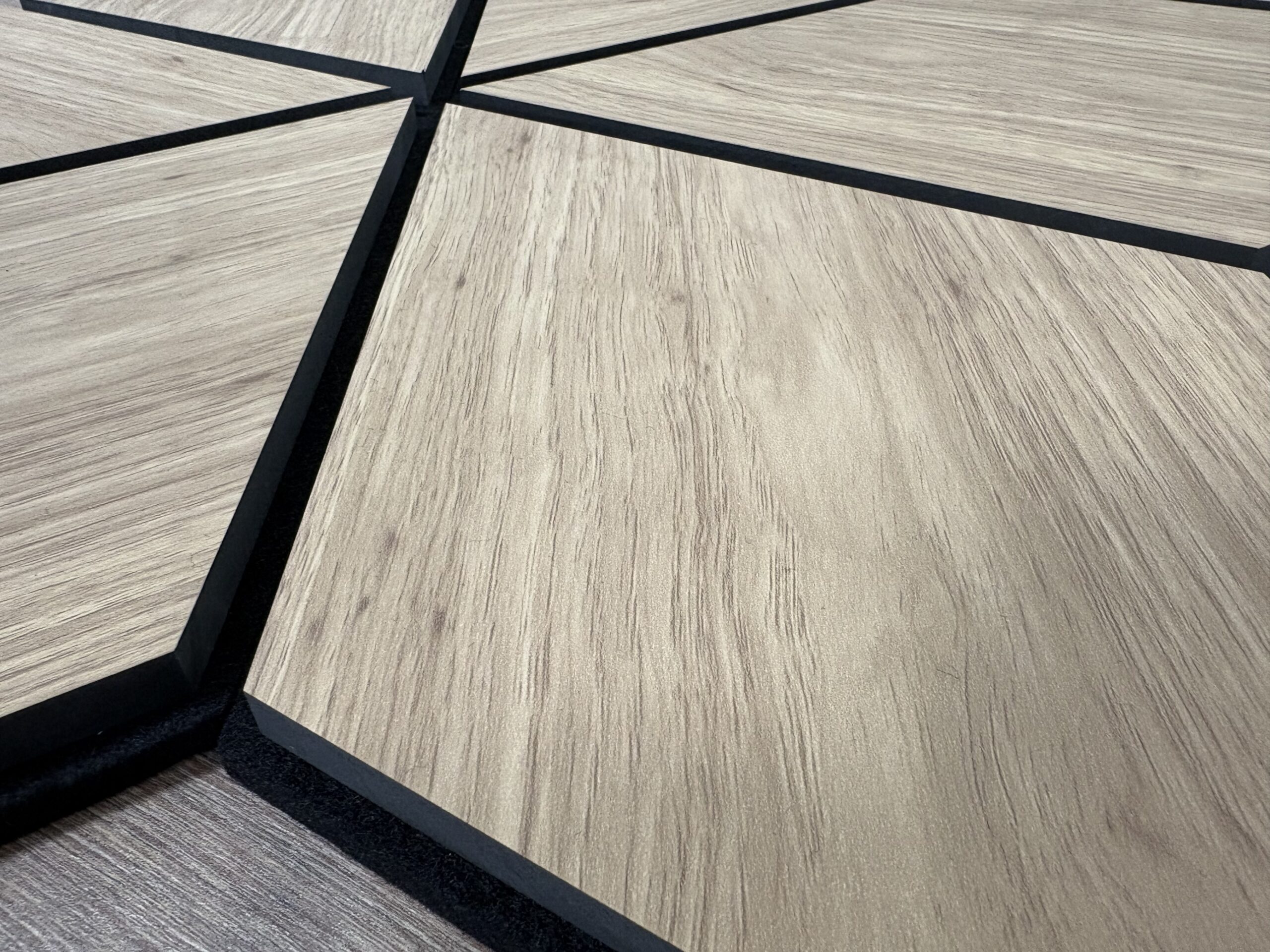 Set 9 panouri decorative romb MDF si fetru, LDA PREMIUM, 40x24 cm, Stejar Saragossa - imagine 10