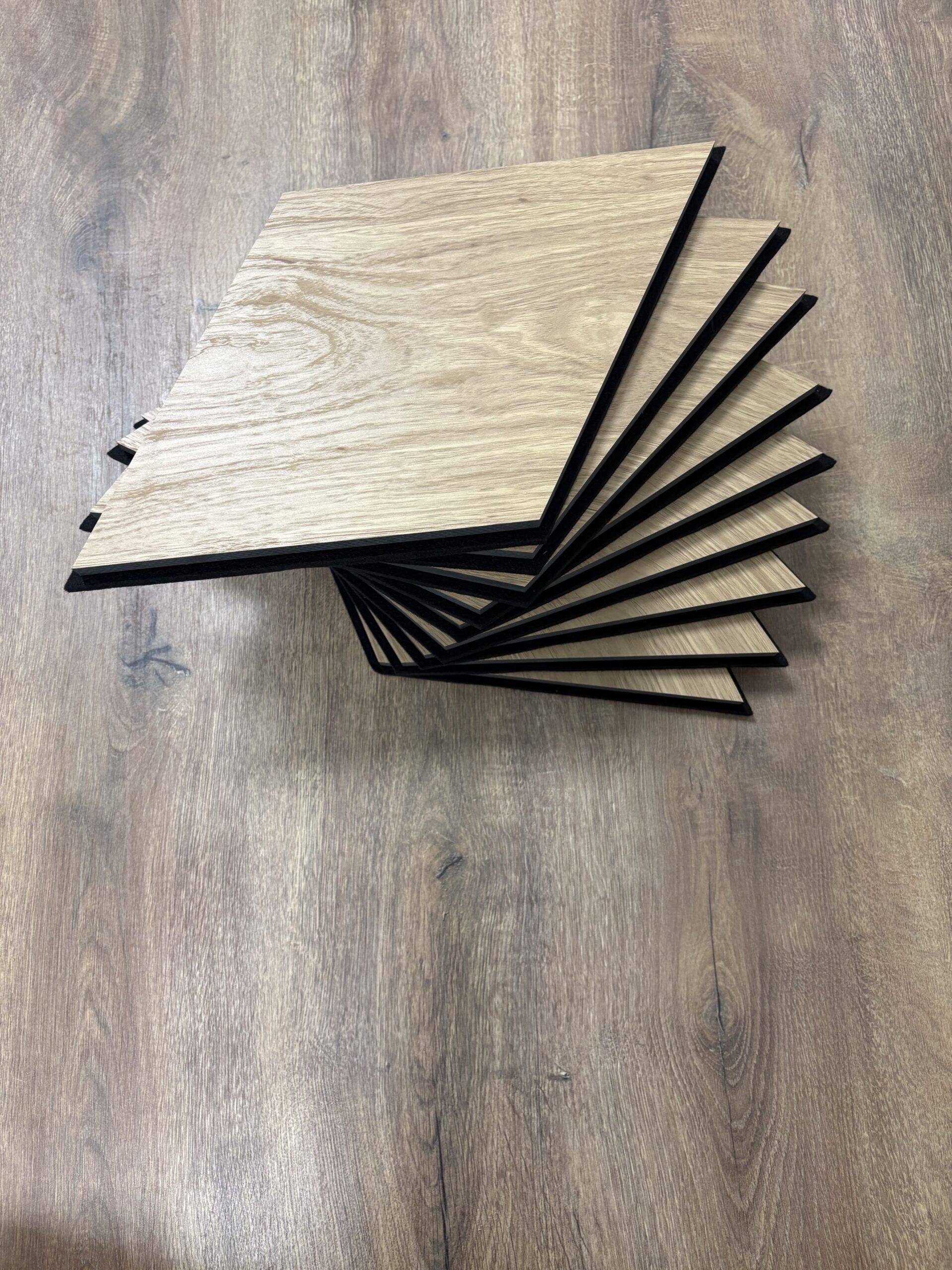 Set 9 panouri decorative romb MDF si fetru, LDA PREMIUM, 40x24 cm, Stejar Saragossa - imagine 15